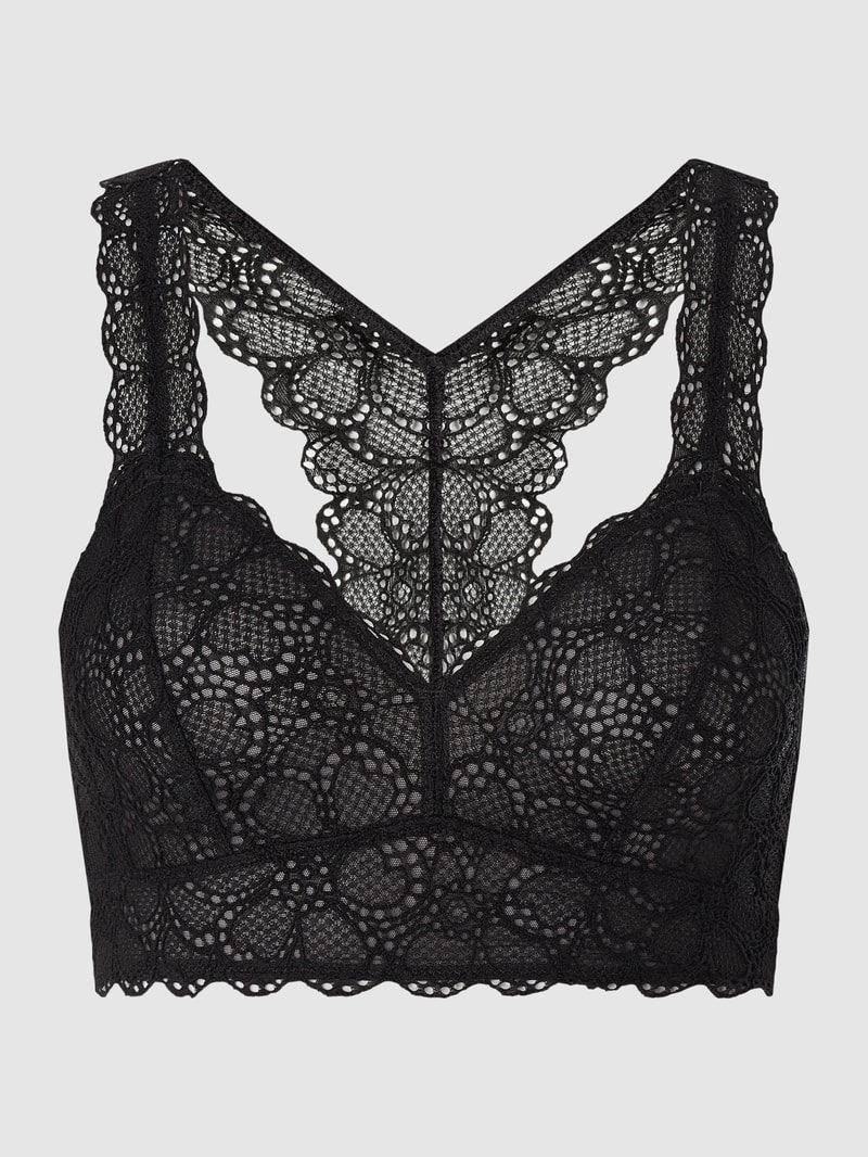 Bralette aus Spitze in schwarz