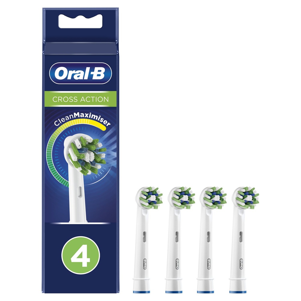 oral-b Oral-B CrossAction Brossette Avec CleanMaximiser, 4 Brossettes De Rechange