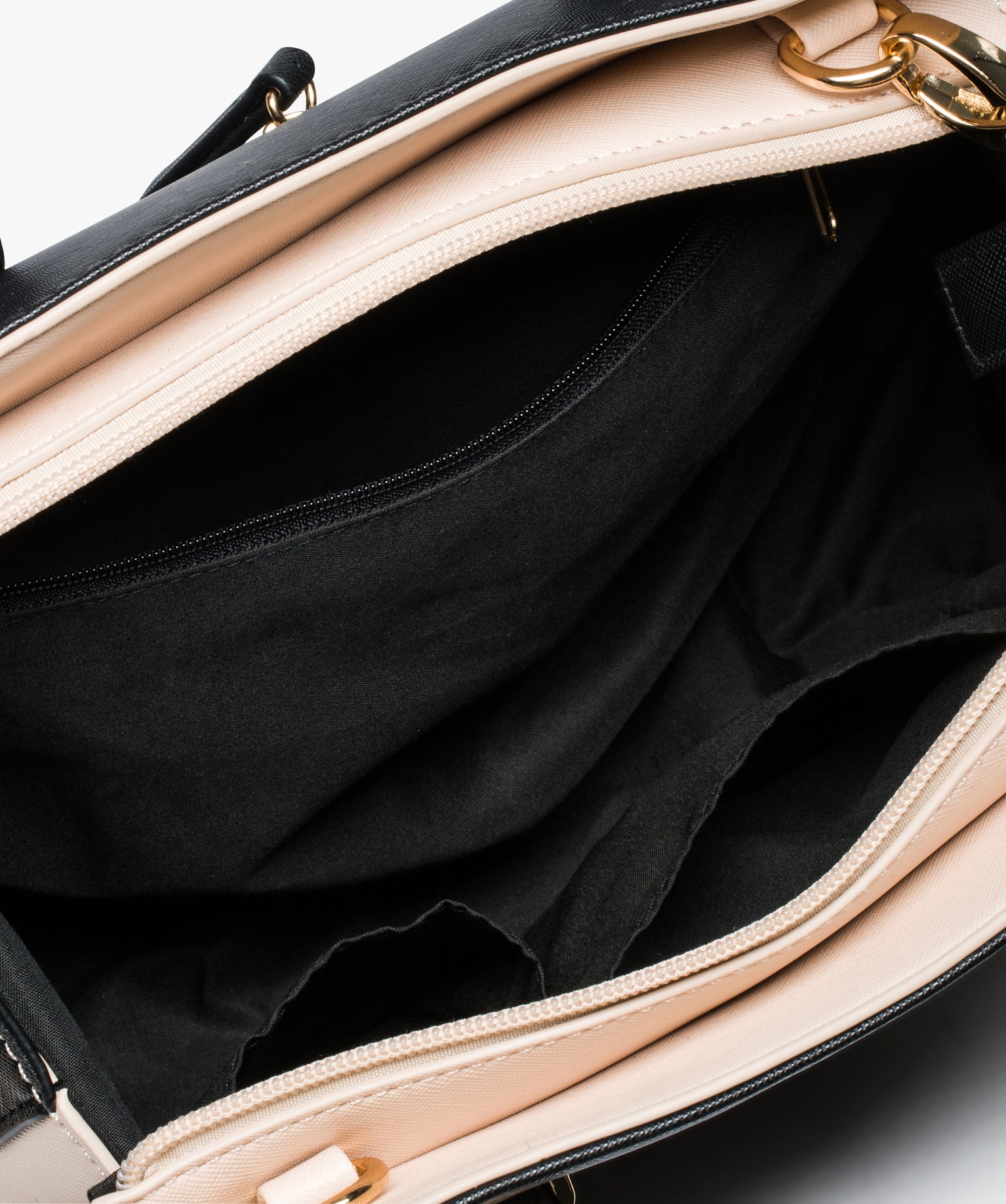 Sac à main femme forme trapèze bicolore noir | GEMO