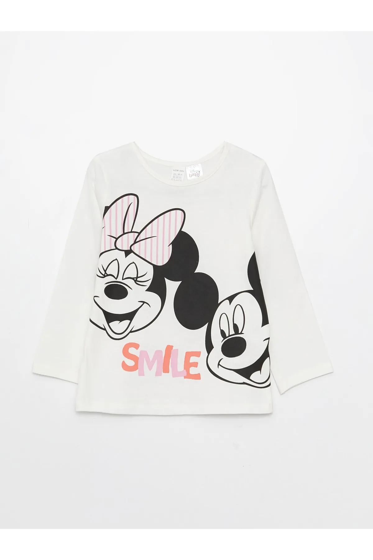 LC Waikiki  Pyjama-Set für Baby-Mädchen mit Rundhalsausschnitt und langen Ärmeln und Disney-Aufdruck