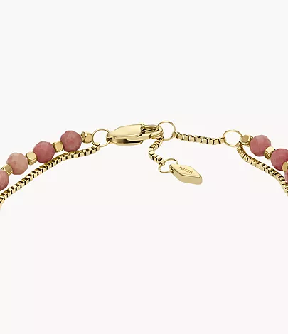 Fossil Armband All Stacked Up mehrreihig Rhodochrosit rosé