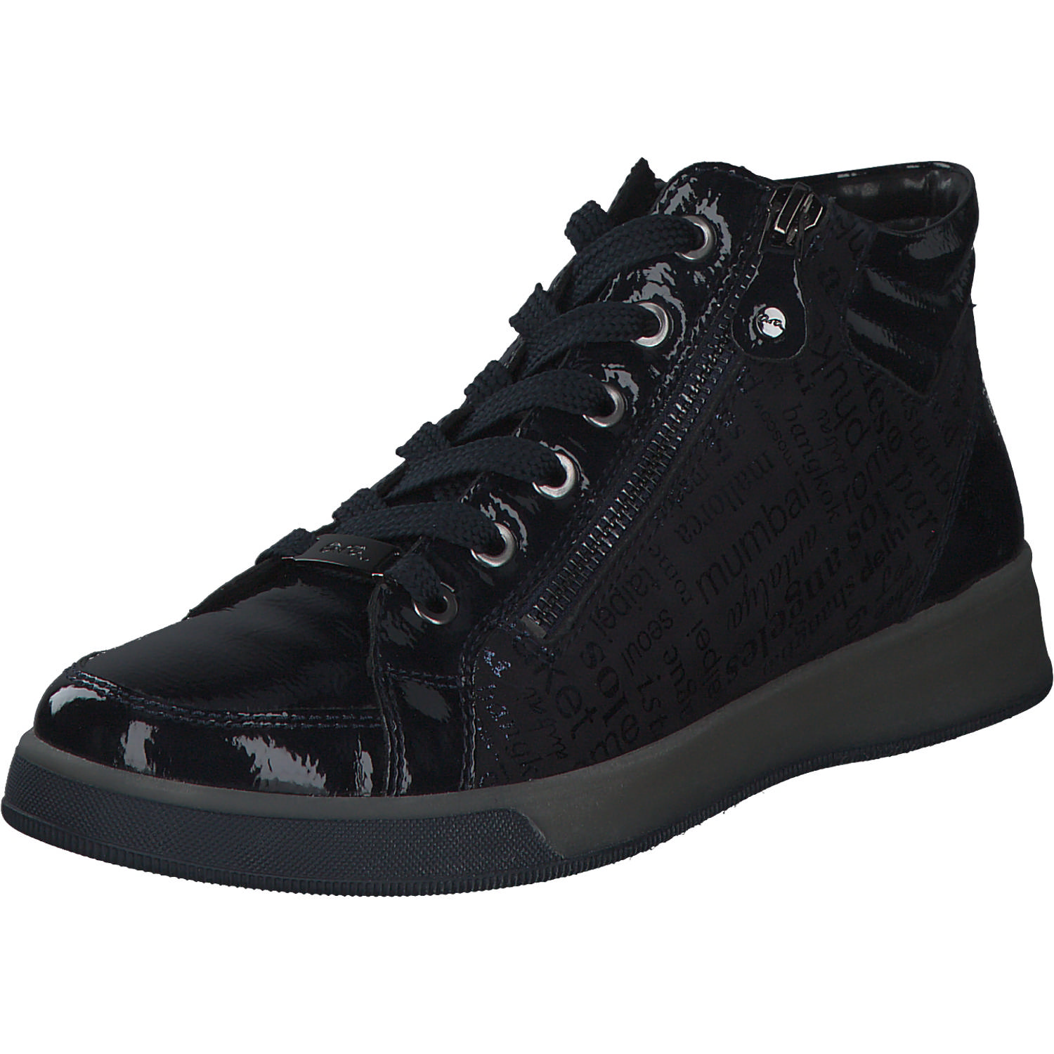 Ara Rom 44499, Sneakers High, Damen, Schwarz