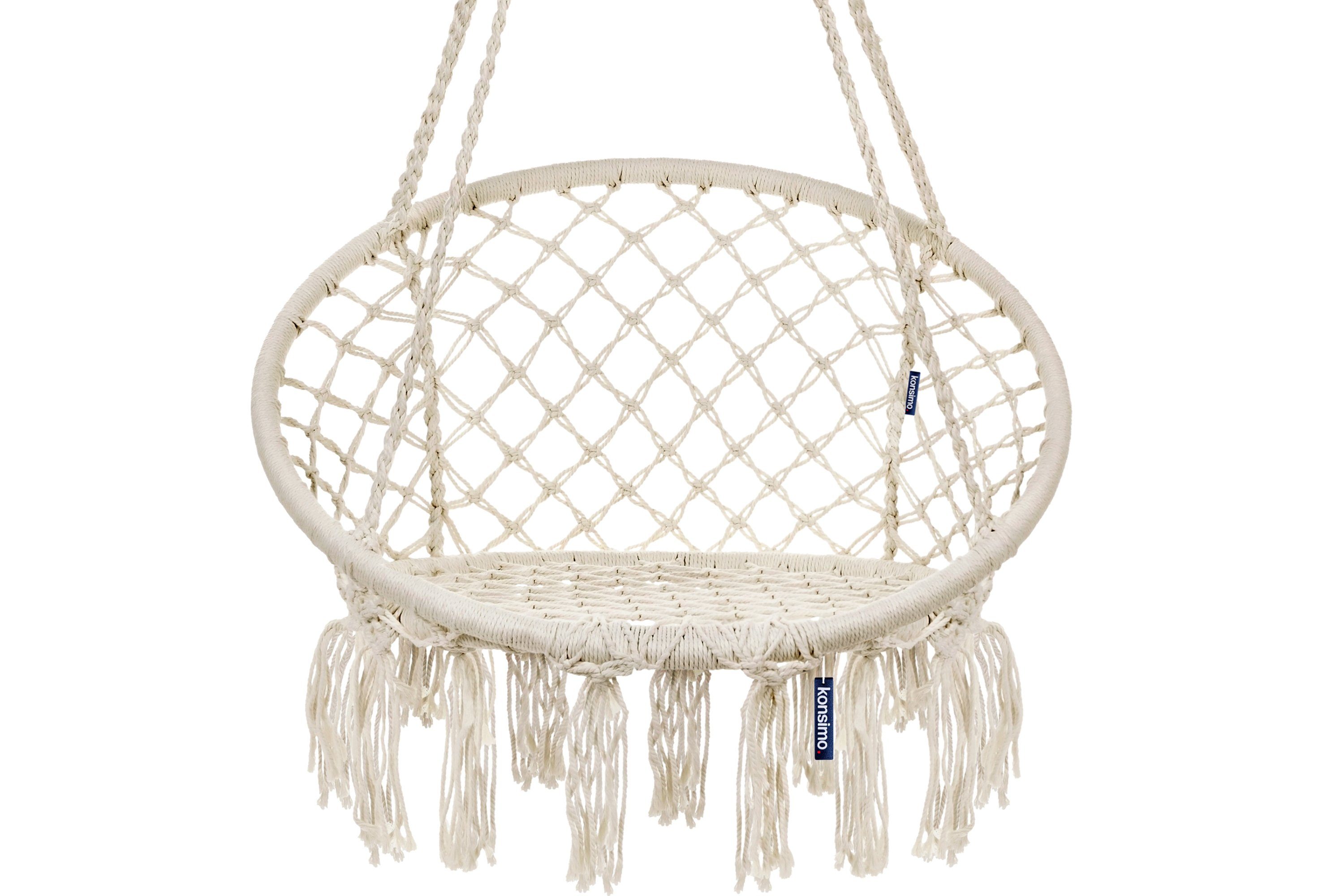 Konsimo Hängesessel WARDI Hängestuhl Hängesitz Hängeschaukel (1-St), Boho-Stil