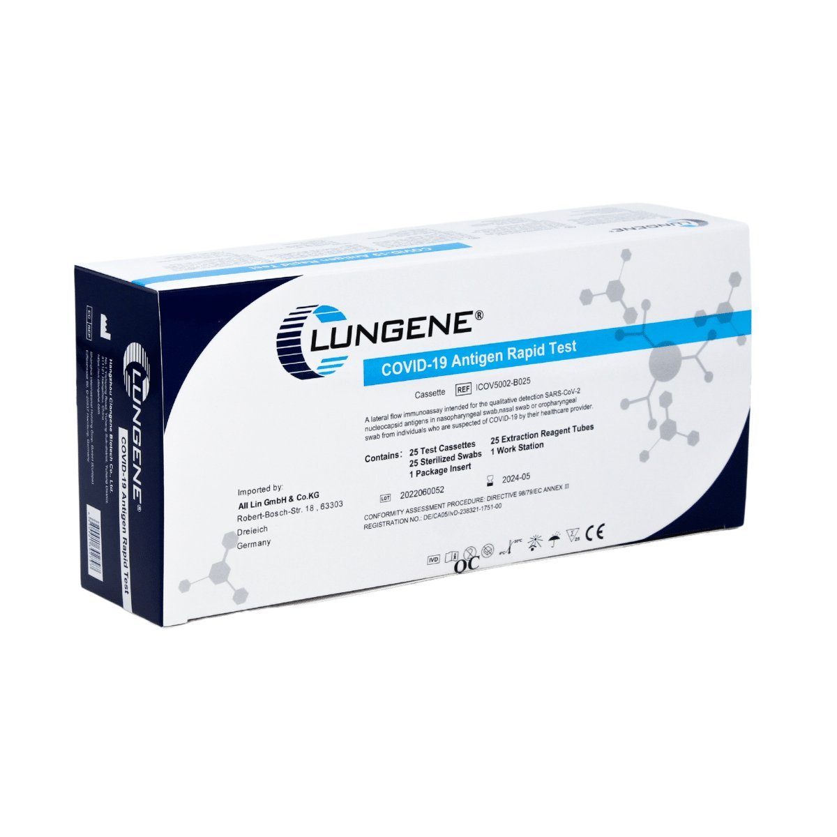 CLUNGENE Bodentest Clungene Antigen Schnelltest 25 Stück AT079/20