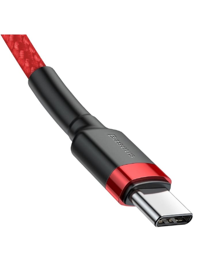 Baseus Kabel mit Nylon geflochtenes Ladekabel USB-C/USB-C in Rot günstig kaufen onesize