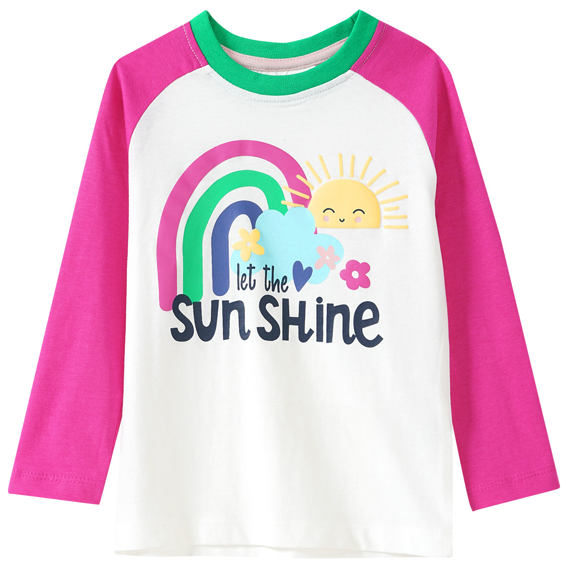 Mädchen Langarmshirt mit Message-Print