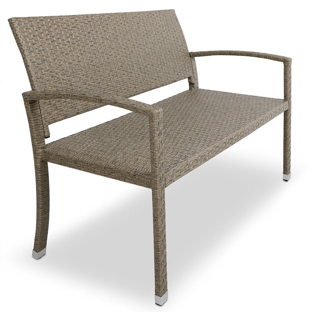 Casaria Gartenbank, Wetterfest UV-beständig 122x90x58cm 320kg Belastbar Garten Terrasse