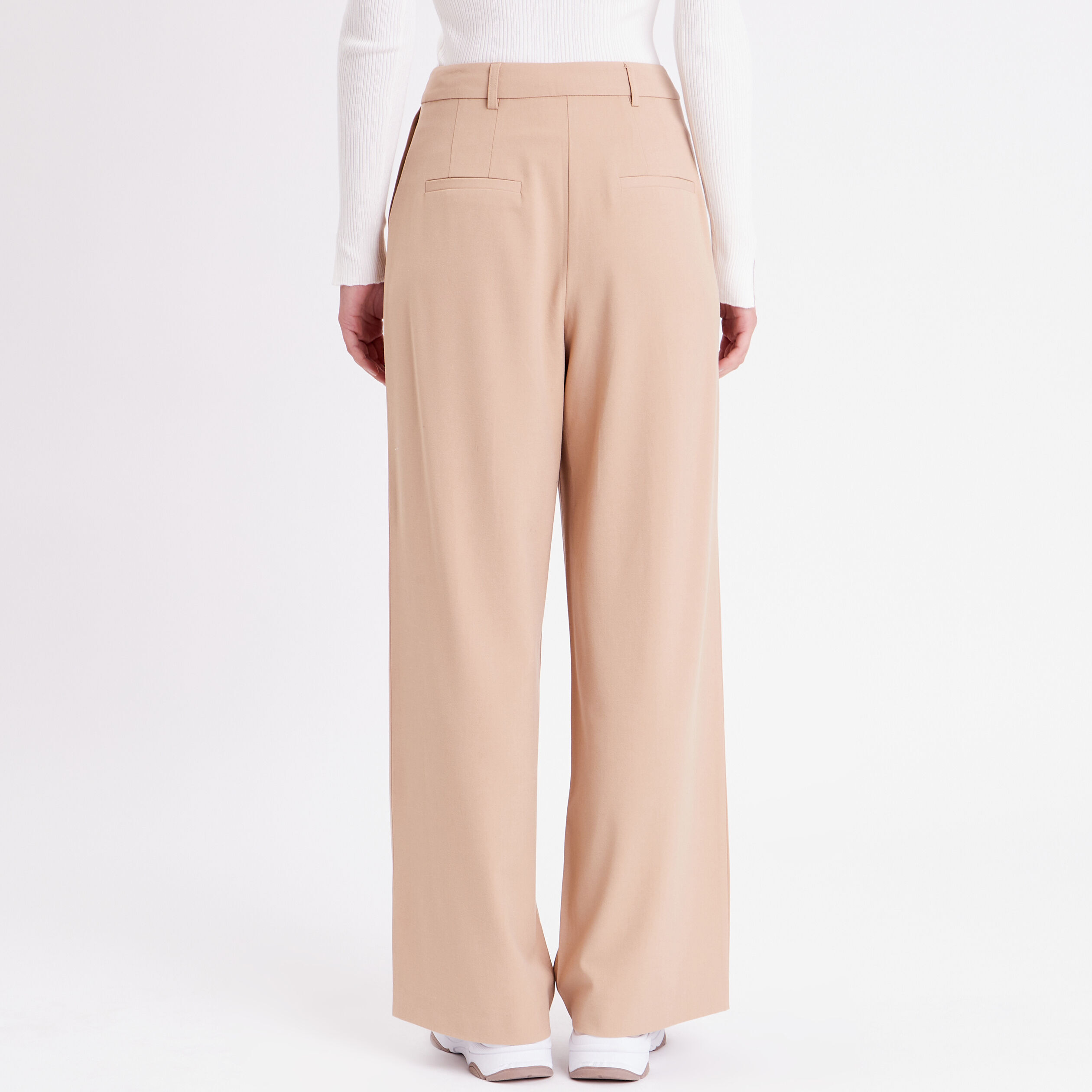 Pantalon city droit pinces sable femme | Cache Cache