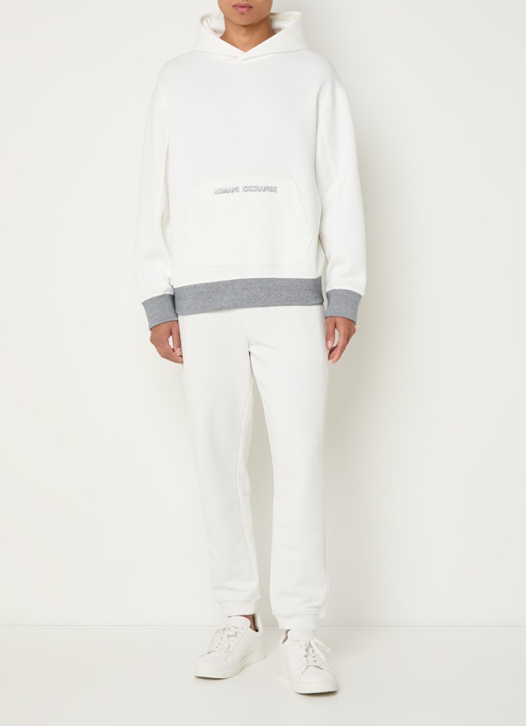 Bluza z kapturem Armani Exchange z logo i kontrastem