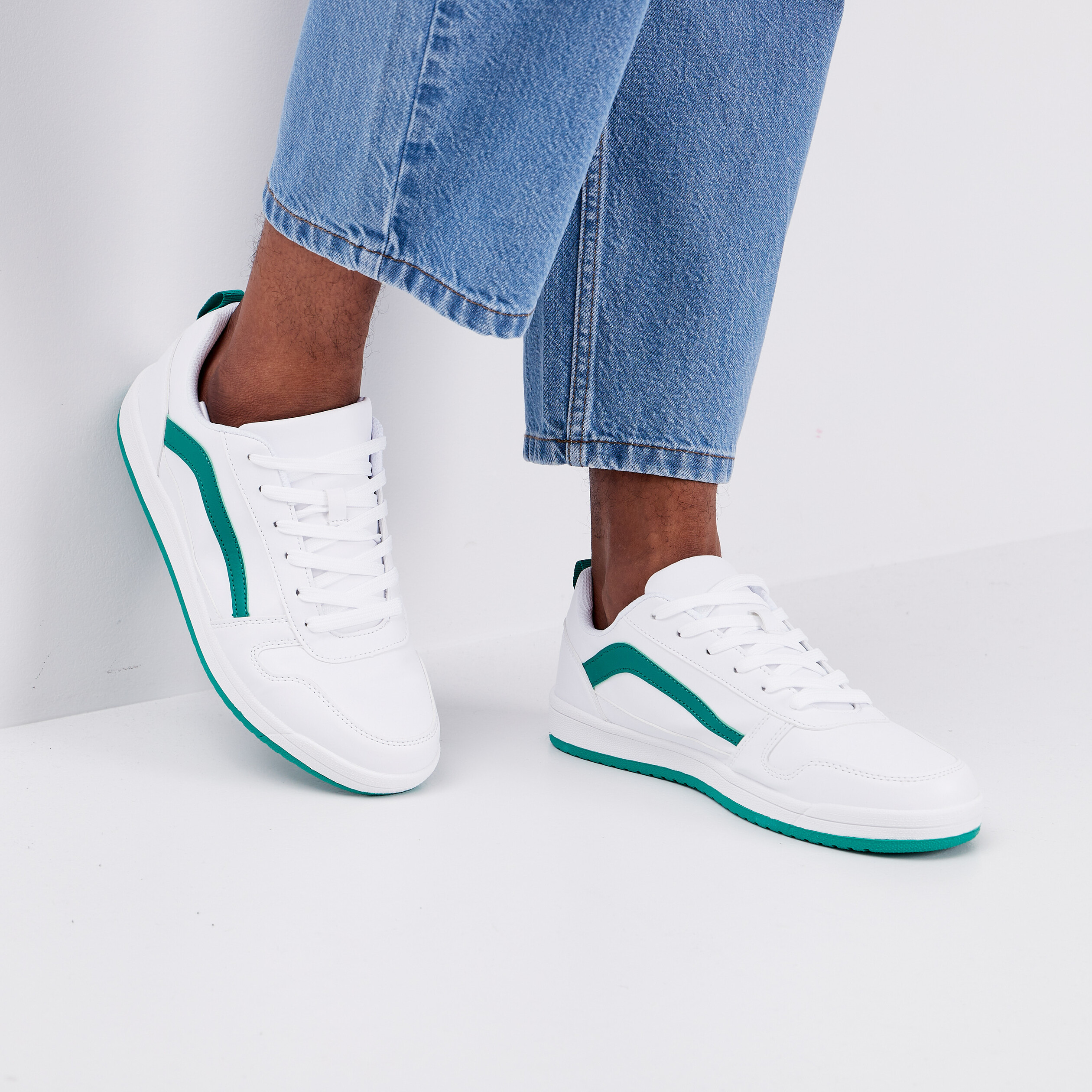 Tennis à lacets Liberto blanc homme | La Halle