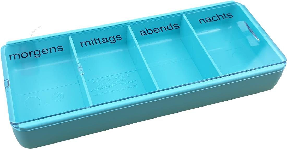 Zahndose Tablettendose türkis Pillenbox Medikamentenbox Medikamenten-Dosierer