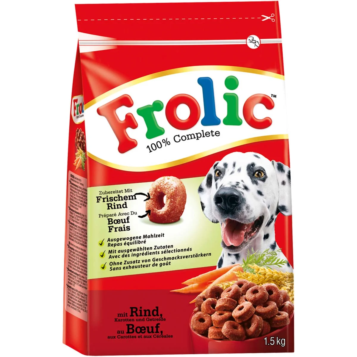 Frolic 100% Complete mit Rind Karotten und Getreide bei ZooRoyal