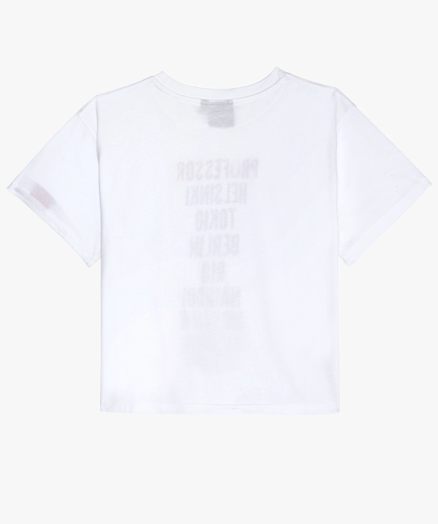 Tee-shirt fille crop top imprimé - La Casa de Papel blanc | GEMO