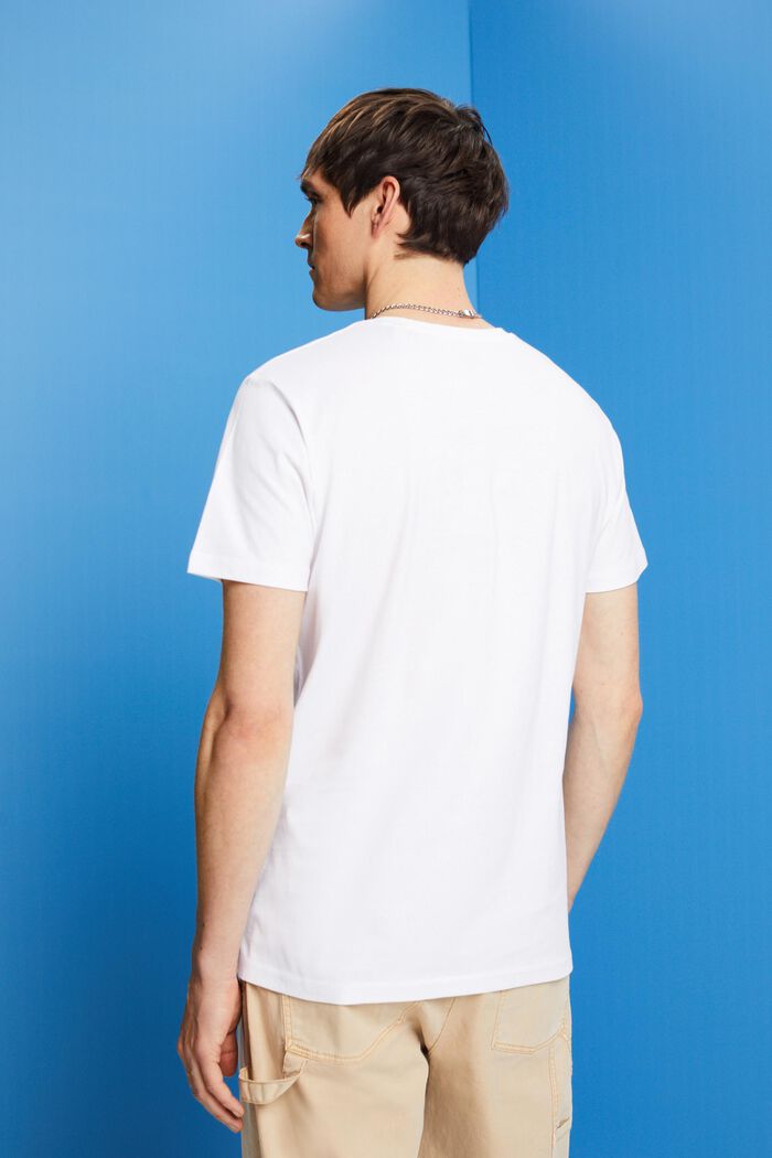 Rundhals-T-Shirt, 100 % Baumwolle