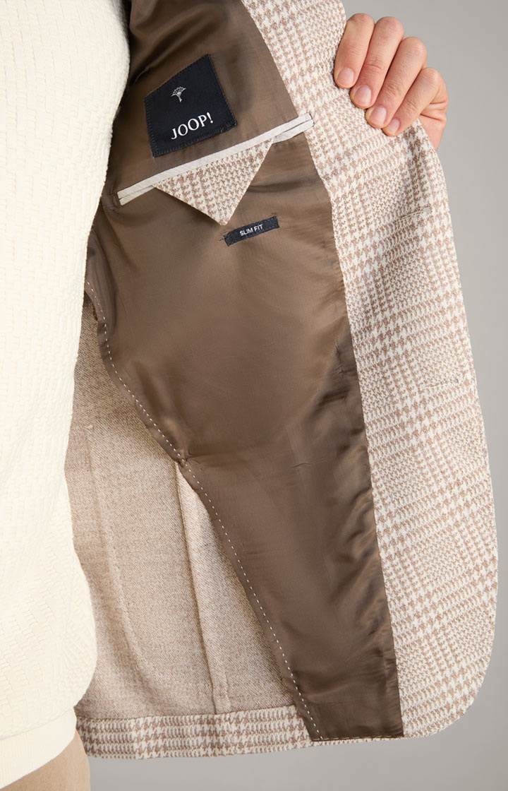 Sakko Hoverest in Beige kariert