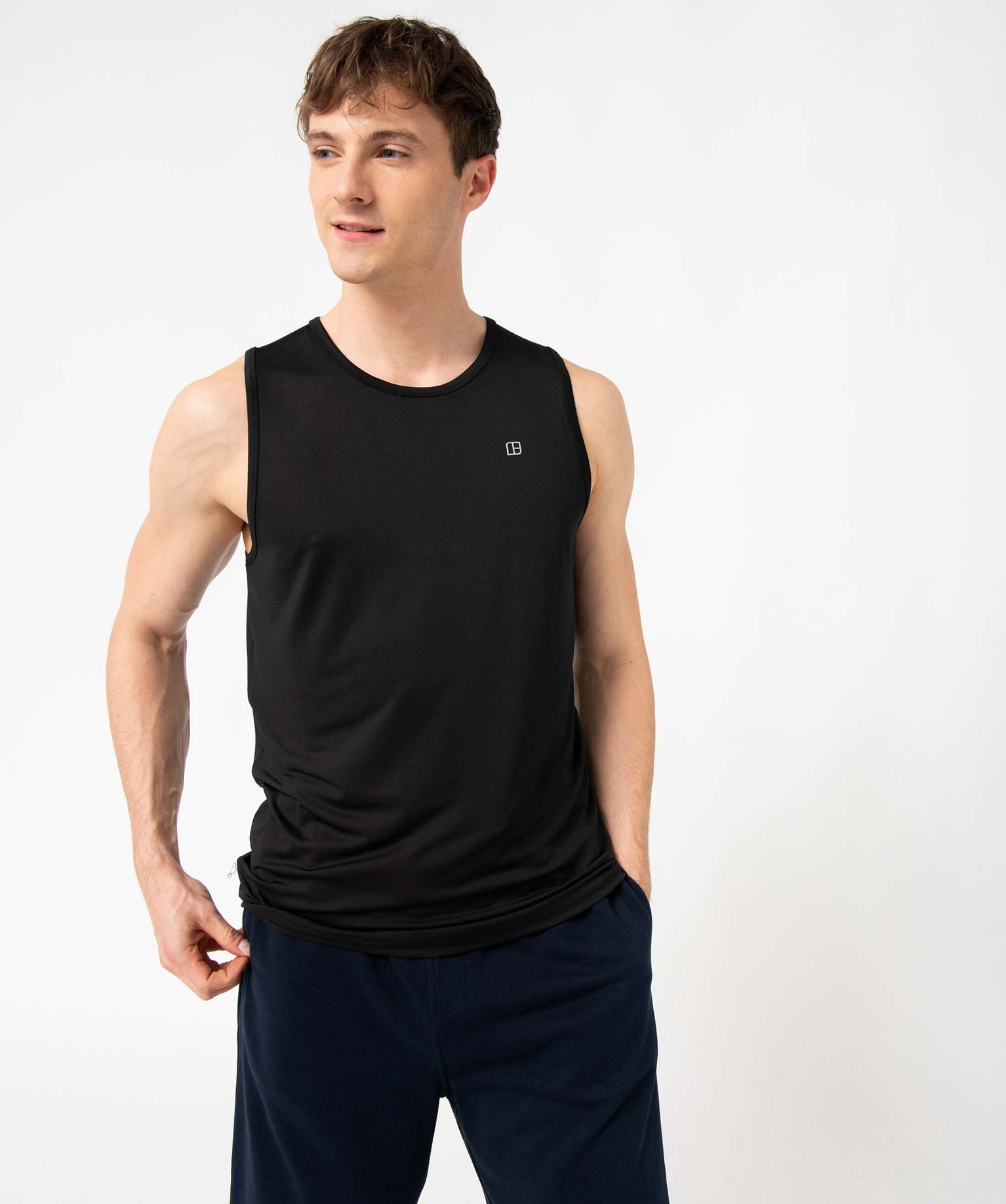 Débardeur homme en maille respirante noir | GEMO