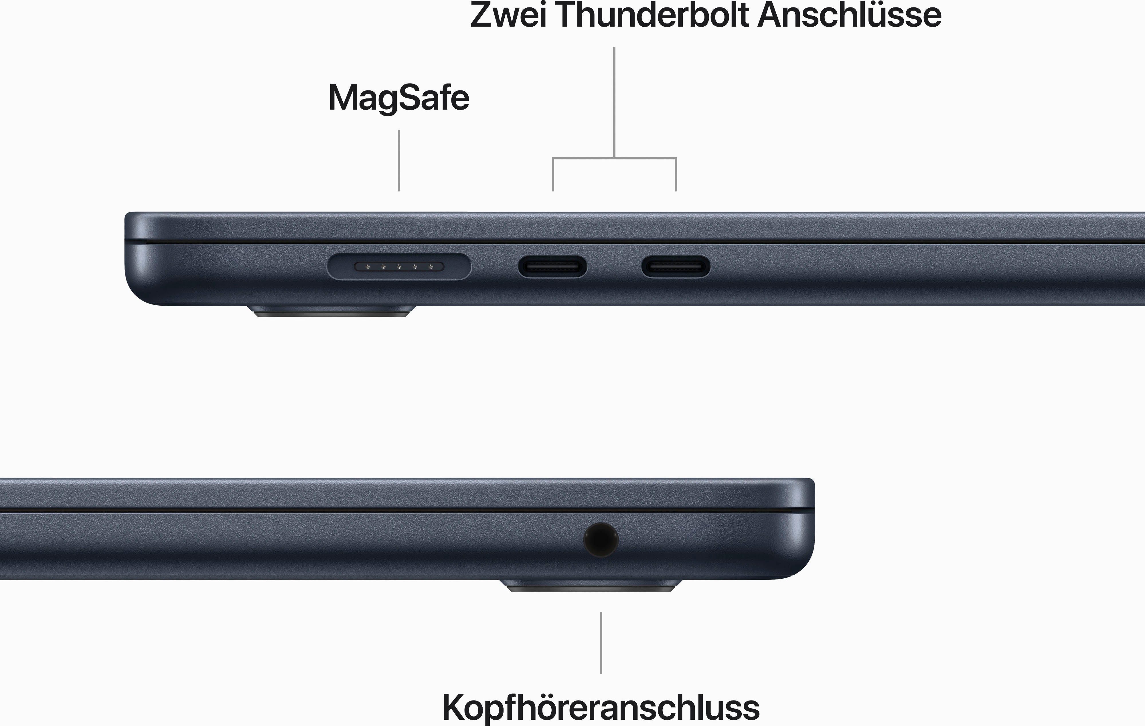 Apple CTO MBA15 Z18T M2 8/10 16/256 DE Notebook (38,91 cm/15,3 Zoll, Apple M2, 10-Core GPU, 256 GB SSD)