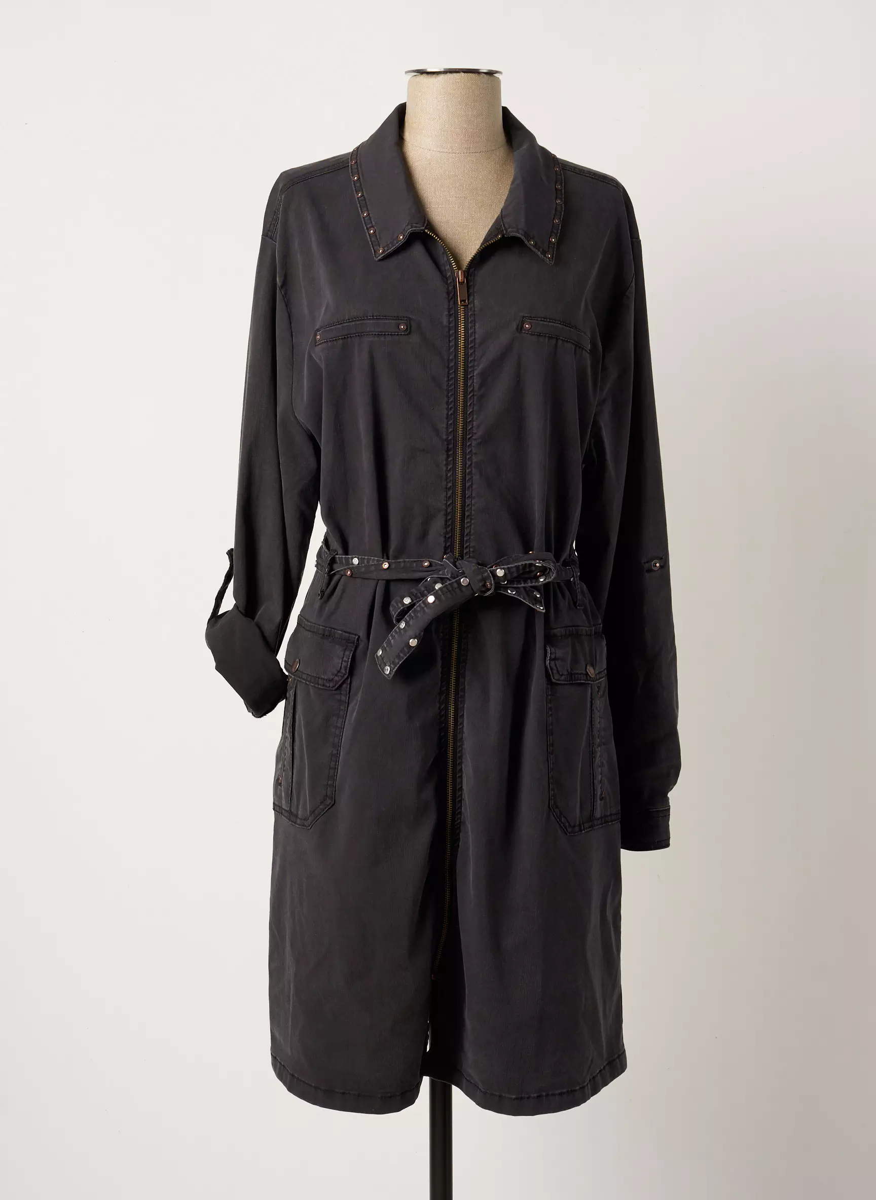 Eva Kayan Robes Mi Longues Femme couleur gris