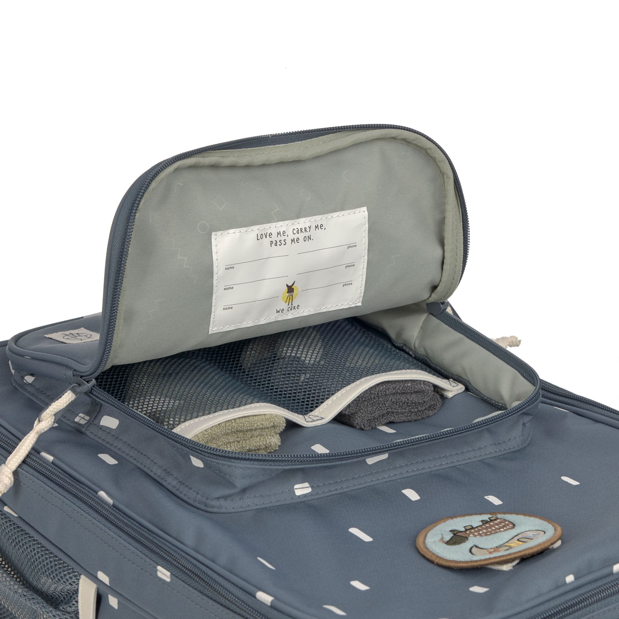 Kinderkoffer - Trolley Happy Prints, Dunkelblau