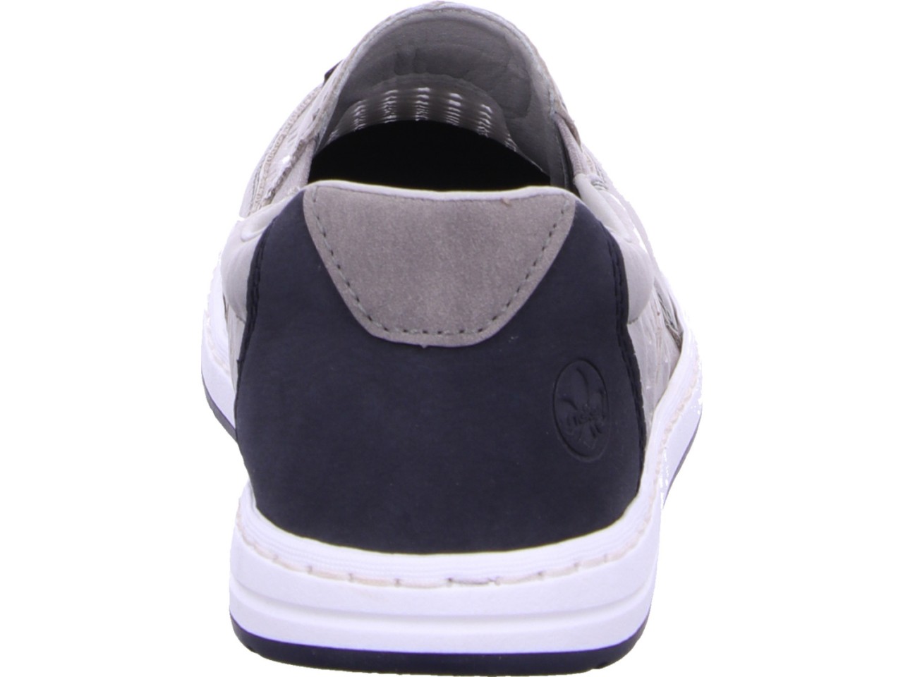 RIEKER Klassische Slipper grau
