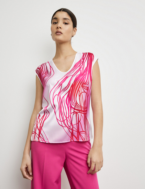 Shirt mit Satin-Front