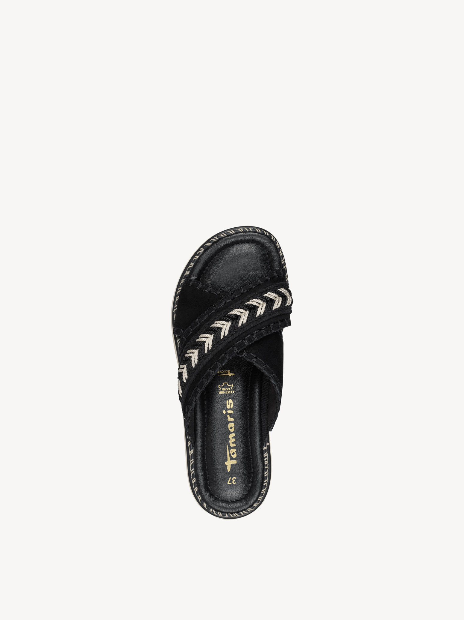 Mule en cuir - noir