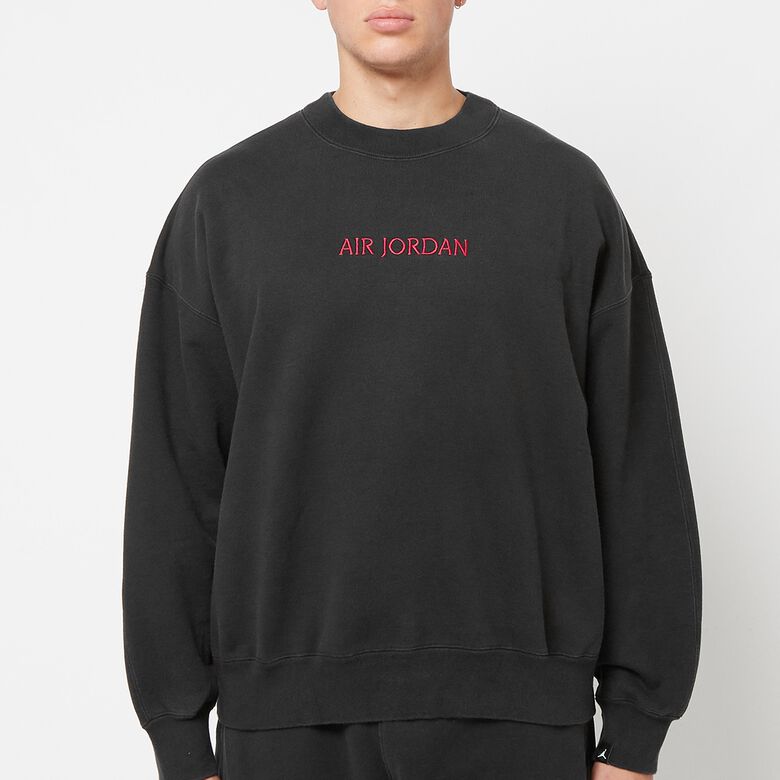 NIKE Air Jordan Woodmark FLC Crewneck black/gym red