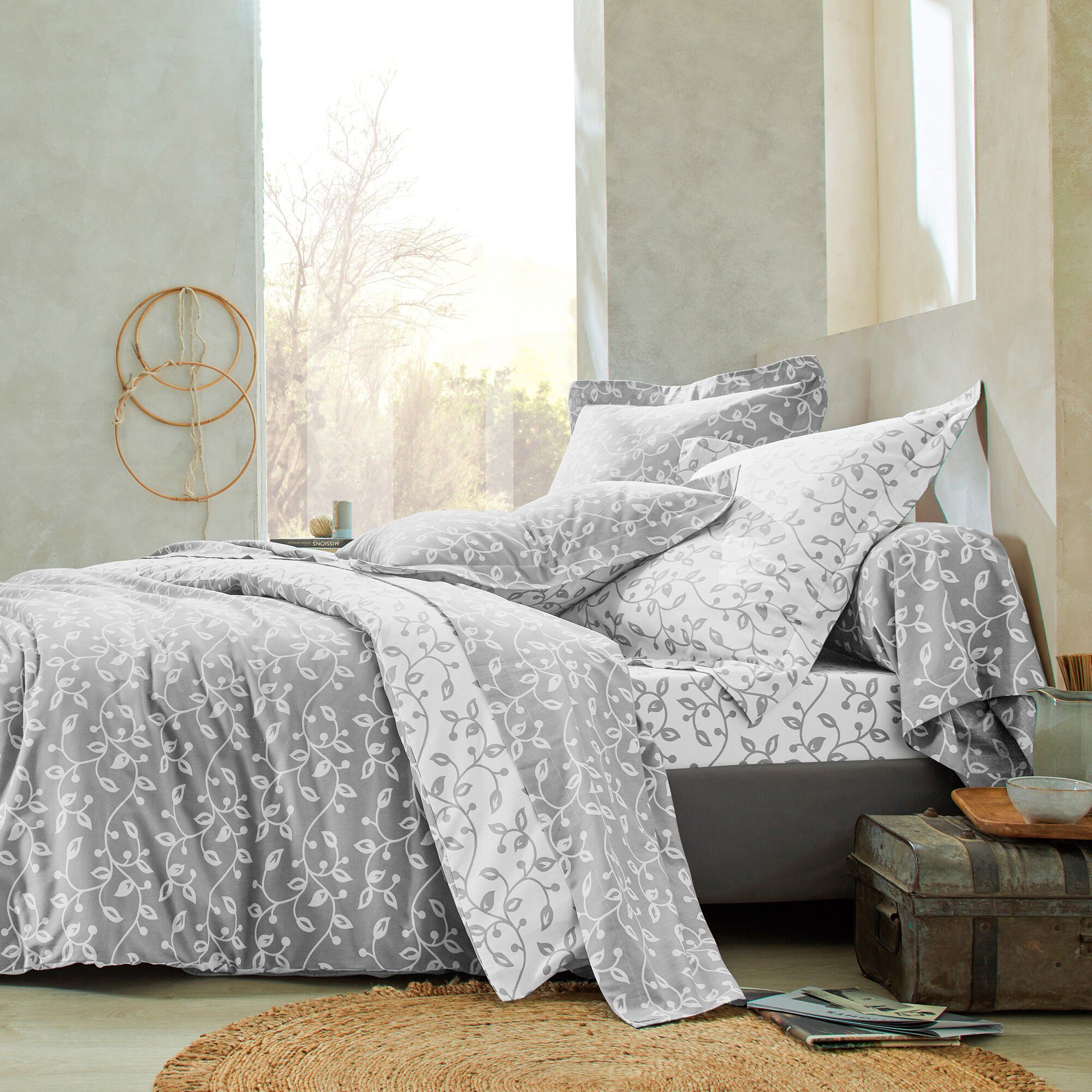 Linge de lit Héritage en coton à motifs volutes