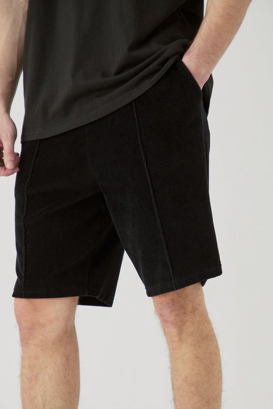 Tall Velour-Shorts mit elastischem Bund