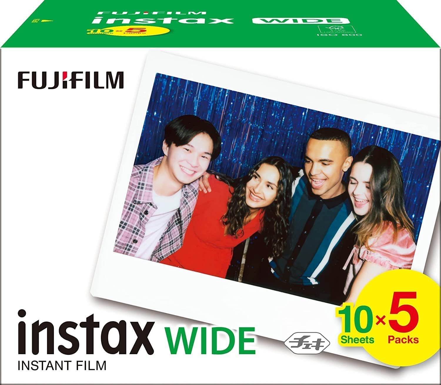 FUJIFILM instax WIDE 50 Filme Weiß Fotos Sofortbildfilme Pack Sofortbildkamera