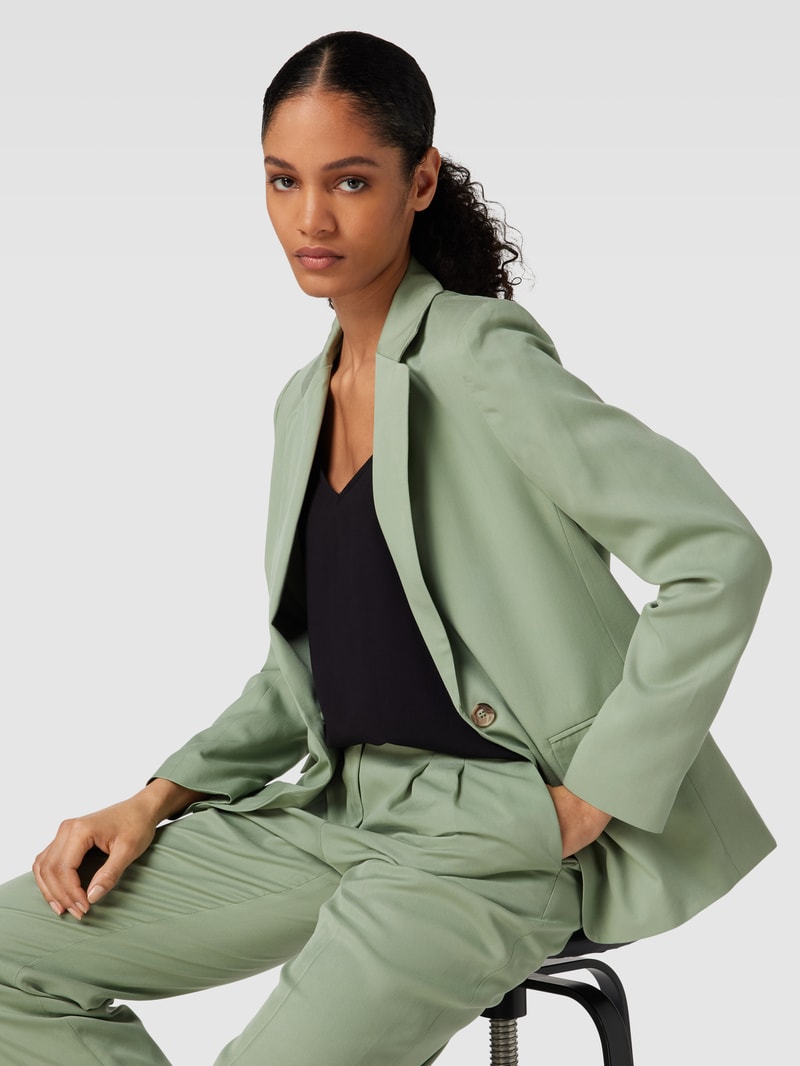 Blazer mit Pattentaschen in schilf