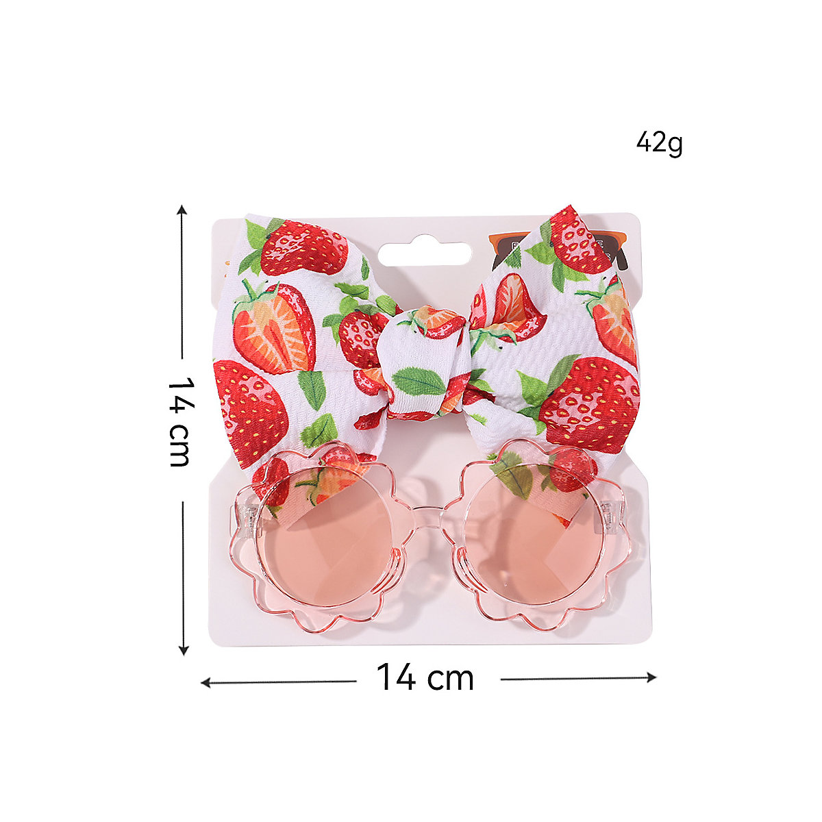 Kinder-Sonnenbrillen-Set mit bedrucktem Schleife-Stirnband Haarschmuck-Set für Kinder