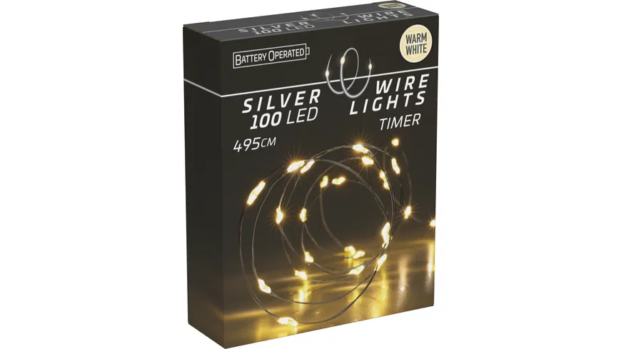 Silberdrahtbeleuchtung 100led