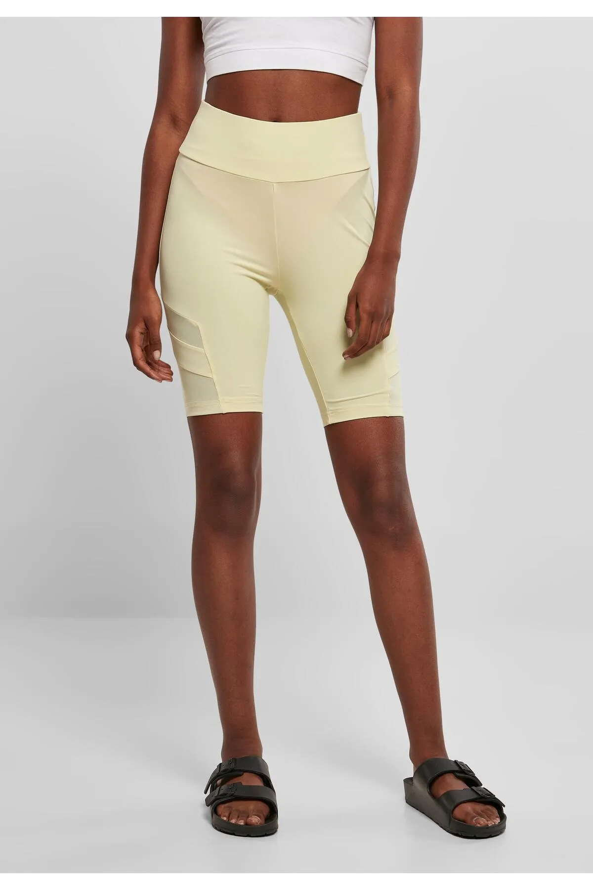 Urban Classics  Damen Ladies High Waist Tech Mesh Cycle Shorts