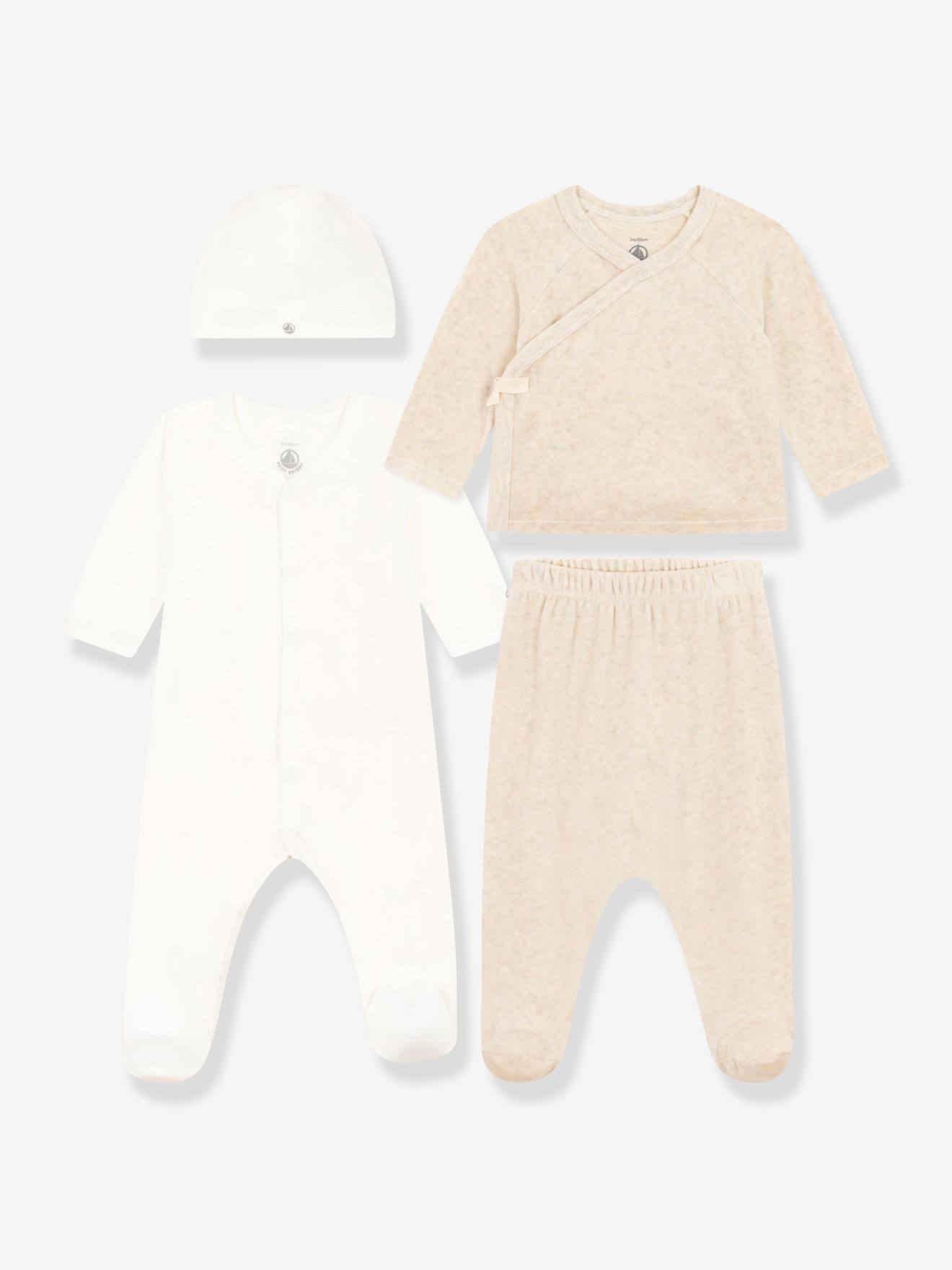 Petit Bateau 4-teiliges Baby-Set PETIT BATEAU - grau meliert
