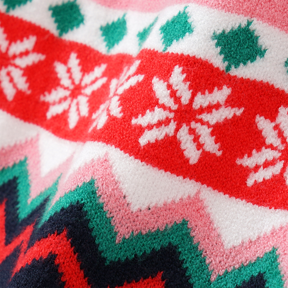 Mädchen Weihnachtskleid im Norweger-Look dunkelblau / rot / weiss