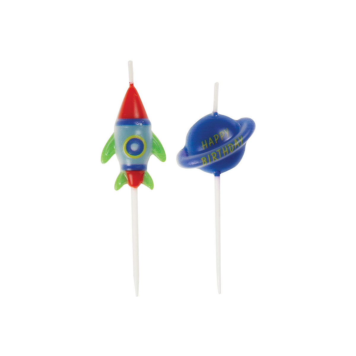 Kerzenpicker Kuchenkerzen Mini Rakete, 6 Stück