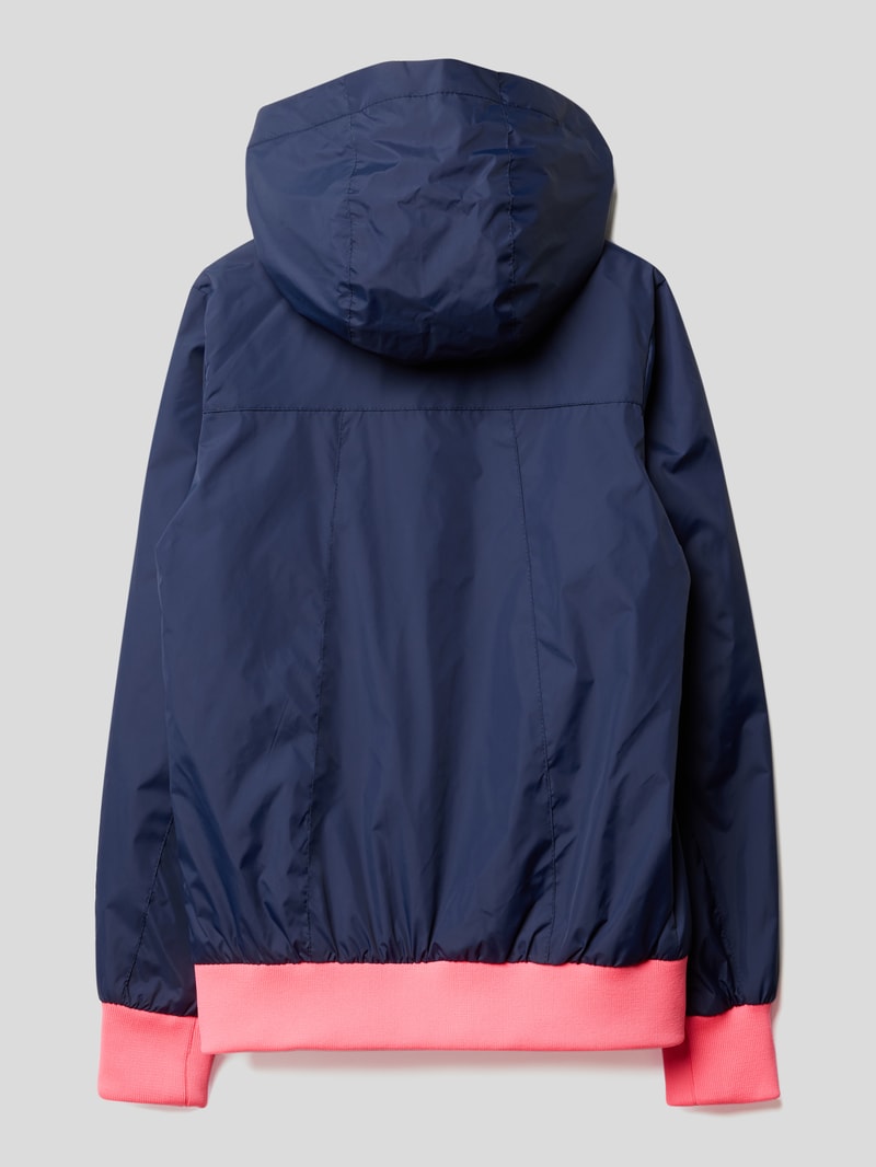 Jacke in Two-Tone-Machart in marineblau