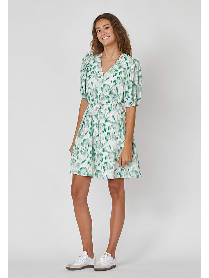 SisterS point Kleid in Grün/ Weiß günstig kaufen