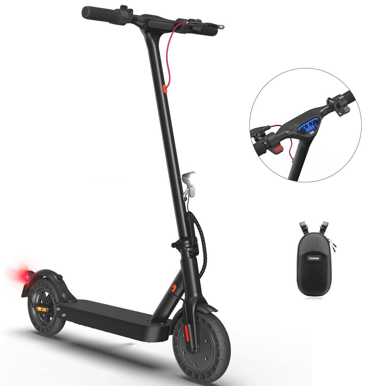 iscooter E-Scooter 10'' Elektroroller mit Straßenzulassung ABE, E-Scooter mit 500W Motor, 20,00 km/h, Komfortable Stoßdämpfer, APP-Verbindung, bis 120 kg, 40 km Reichweite