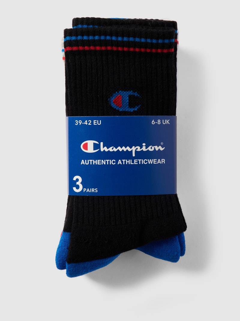 Socken mit Kontraststreifen im 3er-Pack in mittelgrau