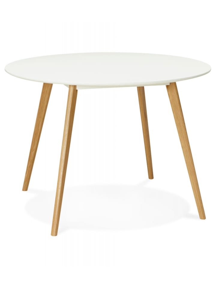 KADIMA DESIGN Runder Esstisch AMY | Skandinavischer Holztisch für 6 Personen in Weiß günstig kaufen onesize
