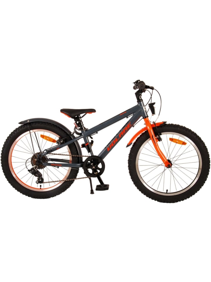 Volare Kinderfahrrad Rocky 20 Zoll Kinderrad in Grau Orange 6 Gang Fahrrad 6 Jahre günstig kaufen onesize