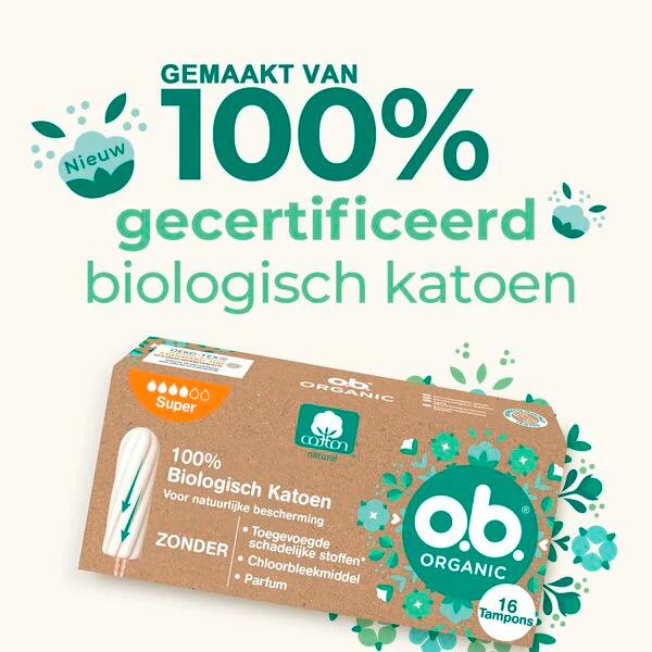 Tampóny z organickej bavlny Super 16 kusov