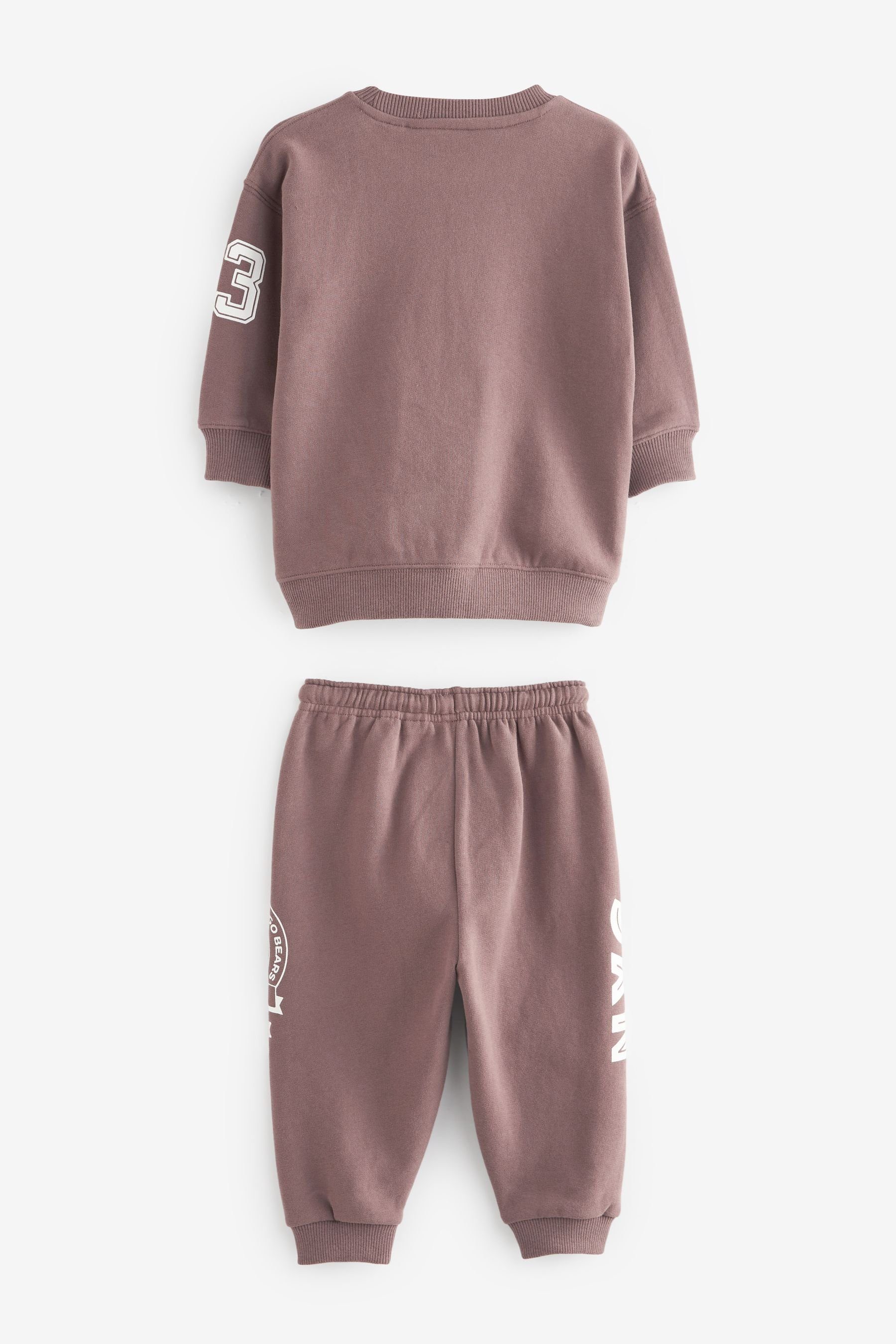 Next Sweatanzug Jogginganzug mit übergroßem Schriftzug (2-tlg)
