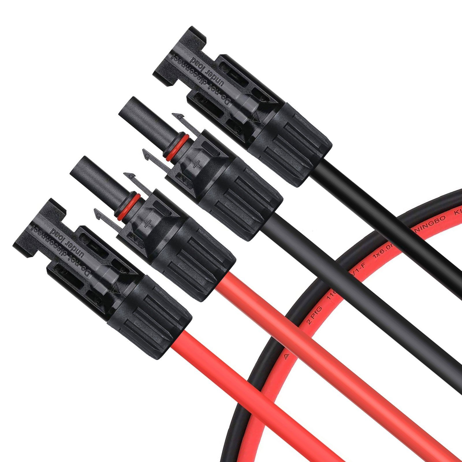 GLIESE Solaranlage 4mm2 rot + schwarz Solarkabel 1m-15m mit Stecker