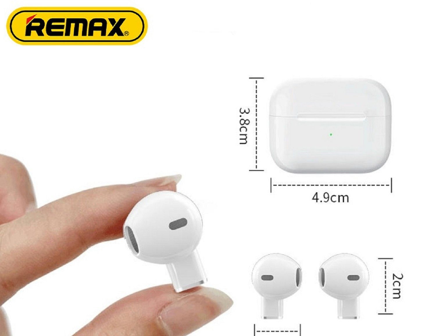 Remax TWS-1 5.0 True Wireless mit Ladecase Headset Bluetooth-Kopfhörer (Bluetooth, Touch Control, Bluetooth, True Wireless Stereo 5.1, für Smartphome)