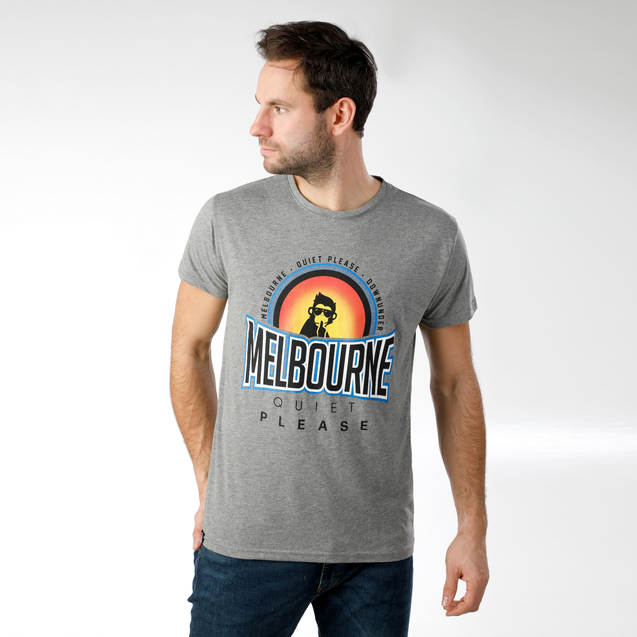 Melbourne Sunrise T-Shirt Herren - Grau, Mehrfarbig