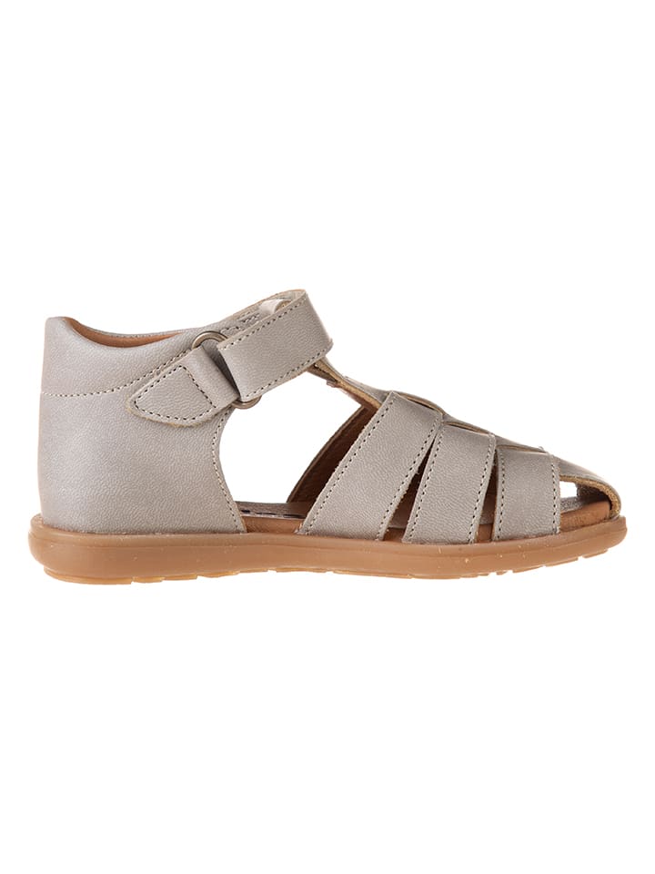 kmins Leder-Halbsandalen in Taupe günstig kaufen