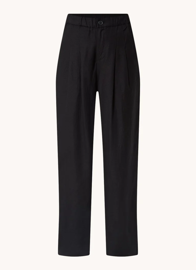 MSCH Copenhagen Katarin high waist wide fit trousers in linen blend